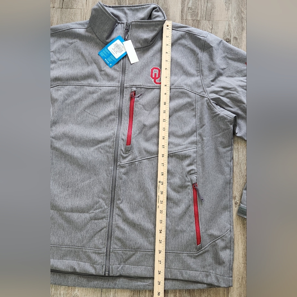 Columbia Gray Oklahoma Sooners Ascender II Full-Zip Jacket softshell Large & XL - Picture 9 of 9